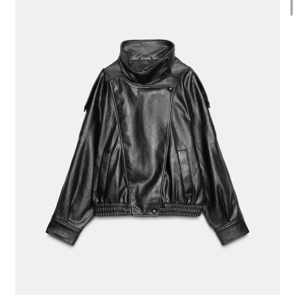 Zara Jackets & Blazers - Zara Black Faux Leather Jacket
